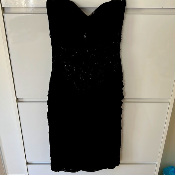FABULOUS VICK TIEL STRAPLESS EVENING DRESS, MADE IN FRANCE - Picture 4 of 6